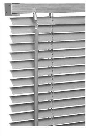 Grey PVC Plain Venetian blinds - Metal Headrail & Fittings - 25mm Thin slats Trimmable Easy fit - window Treatment Shutters - Home Offices Blind (Width 240cm x Drop 150cm)
