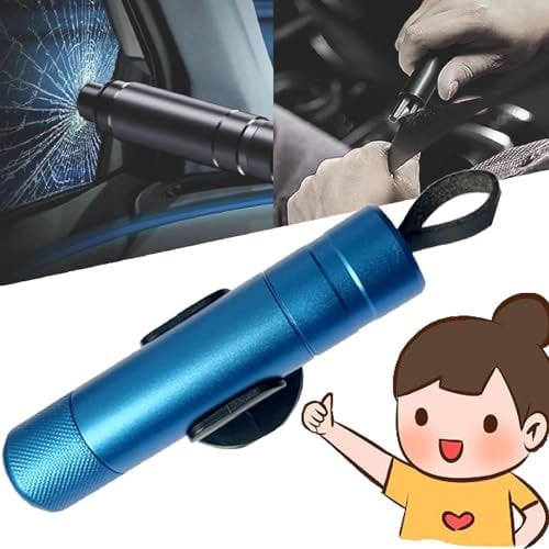 COJJ Glass Breaker, Glass Breaker,Safehammer Glass Breaker,Safe Hammer Glass Breaker,Hammerdex Car Safety Tool (Blue)