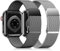 UpNeioco 2 Stück Metall Armband Kompatibel mit Apple Watch Armband 44mm 45mm 42mm 49mm Herren, Magnetisch Edelstahl Metallarmband für iWatch Ultra Series 9 8 SE 7 6 5 4 3 2 1, Graphit & Schwarz
