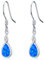 Opal Ohrringe für Frauen 925 Sterling Silber Blau Opal Ohrringe Teardrop Drop Ohrringe Hypoallergen Opal Schmuck Geschenke für Mädchen