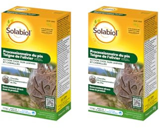 SOLABIOL 2 Anti Processionnairess Du Pin - Agit Contre Chenilles & Larves - Traitement Choc - Utilisable En Agriculture Biologique - Jusqu'à 50L De Solution - SOPIN12X2