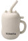 TYRY.HU Tasses avec Paille Nom Personnalisé Enfant Silicone Gobelet d'entraînement pour Bébé avec Poignée Dinky Cup et Tout-petit Tasse Apprentissage Kaki Clair