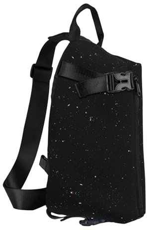 Haocloud Schwarzer Glitzer-Rucksack, Unisex, leicht, für Reisen, Schwarz Glitter, One size