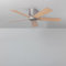 TECHBREY Ventilador de Techo Silencioso Flatiron 132cm Motor DC para Exterior Madera Clara Mando a Distancia Sin Luz