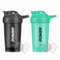ACUNA POWER Lot de 2 flacons shaker pour poudre de protéines, 400 ml, shaker de protéines avec couvercle à visser sans BPA, anti-fuite, bouchon à visser sécurisé, complément alimentaire pour salle de