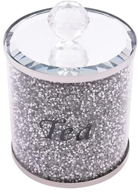 Lot de 3 pots en verre avec diamants pour café, sucre, thé, farine et conserve