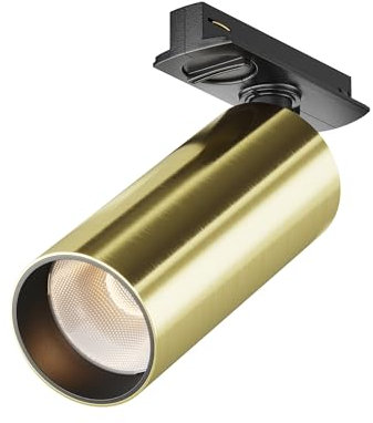Maytoni Moderne Strahler für einphasiges Stromschienensystem UNITY Focus LED LED incl. Messing aus Aluminum Energieeffizient 12W für Küche, Schlafzimmer, Wohnzimmer, Esszimmer, Lobby
