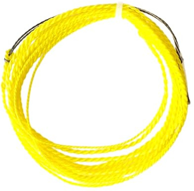 Sharplace Tenkara-Schnur, geflochtene, gerollte Schnur, Schwimmschnur, Angelgeschenk, Tenkara-Fliegenfischschnur, Fliegenschnur zum Karpfenangeln im Salzwasser, Gelb 9FT
