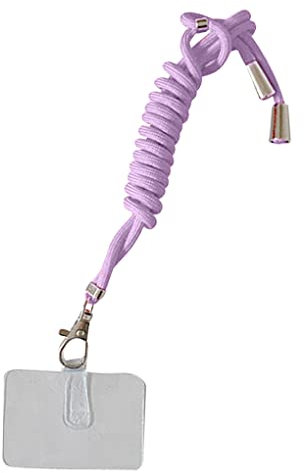 budiniao Phone Safety Nylon Hanging Ropes Detachable Metal Carabiner Neck Cord Anti-drop Crossbody Necklace Lanyard Strap, Purple