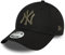 New Era New York Yankees Cap für Fans Mädchen Frau Kappe NY Logo schwarz Strapback MLB - One-Size