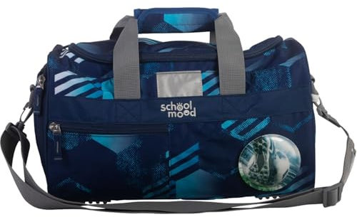 School-Mood Sporttasche für die Grundschule - Geräumig, mit Nassfach, Reißverschluss, abnehmbarem Schultergurt & reflektierenden Flächen, Trainingstasche & Freizeittasche (Jonas Fußball)
