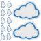 Lurrose 12 Stück Aufnäher Zum Aufbügeln in Wolkenform, Niedliche Wolken-applikationen, Cartoon-aufnäher Für Jeans, Jacken, Rucksäcke, Hüte, Kleidung, Dekoration