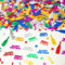 60g Silvester Deko 2025, Happy New Year Konfetti Glitzer Tischdeko Neujahr, Buntes Silvester Konfetti aus Folie, Sterne und Weingläser, Perfekt für Feier, Jahrestag und Neujahrsdeko