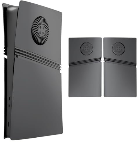 Coque de rechange personnalisable pour PS5 Pro avec lecteur optique Pro 2.0 et édition numérique Options noires Coque de protection en ABS (édition numérique noir)