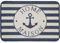 Knutzen Wohnen Fußmatte Home Maison 50x70 cm Creme-Blau - Fußmatte Maritim - rutschfest und waschbar - Fußwärmende Designmatte - Sisaloptik - Ideale Schmutzfangmatte für die Küche und Eingangsbereich