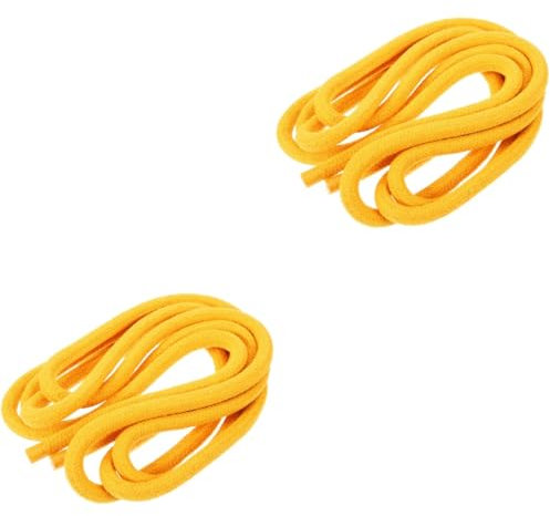 Happyyami 2St Tauziehen Seil spaß sportspiele Sport Spiele nodejs bodentrampolin Outdoor Trizeps Ratsche Seildekoration im Freien dekoratives Baumwollseil Party-Schleppseil Baumwolle Yellow
