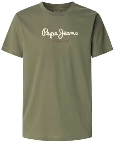 Pepe Jeans Eggo N Camiseta para Hombre, Verde (Verde Militar), XXL, Verde (Verde Militar), XXL