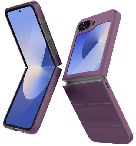 BonYonka Cover per Samsung Galaxy Z Flip 6, Custodia Rigida in PC Ultra Sottile e Antiurto, Custodia Antigraffio con Protezione della Fotocamera per Samsung Galaxy Z Flip 6, Viola
