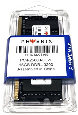 PHOENIX RAM 16GB (1x16GB) DDR4 3200MHz SODIMM PC4-25600 CL22 260 PIN 1,2V MEMORIA LAPTOP COMPATIBILE CON INTEL/AMD