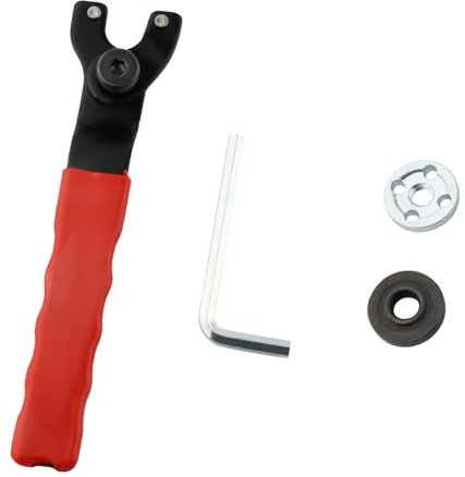 TIOMIOSEA Regulierbare Winkelschleifer Stiftschlüssel Set mit Innensechskantschlüssel & Doppel-Flansch für Winkelschleifer, Tischschleifer, Schräg- und Kreissäge