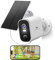 Menborn 2K Camera Surveillance WiFi Exterieure sans Fil Solaire, Camera Exterieur Batterie, Vision Nocturne Couleur, AI & PIR Détection Mouvement, Audio Bidirectionnel, Compatible Alexa, 2,4GHz