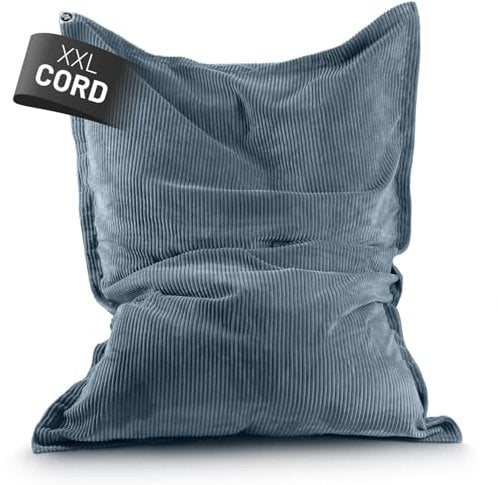 Lumaland Sitzsack Classic XXL Cord | Riesen Sitzsack XXL mit Softer Rippenstruktur – ideal zu Cord Sofa & Sessel Indoor Bean Bag für Wohnzimmer, Schlafzimmer & Co. - 380 L, 140 x 180 cm