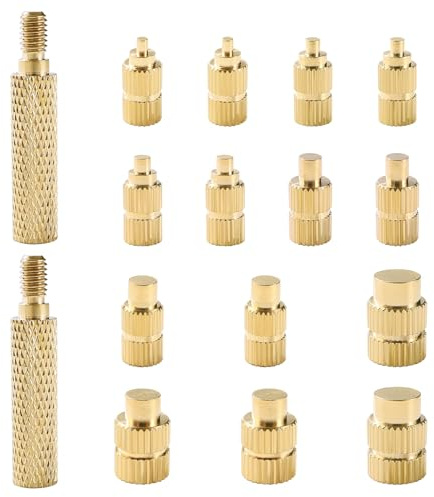YIXISI 16 Piezas M2 M2.5 M3 M4 M5 M6 M8 Juego de Herramientas de Inserción de Calor, Rosca de Fusión Puntas de Soldadura Ayuda, para Insertar Roscados de Impresora 3D
