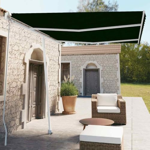 Balkon Möbel Für Kleinen Balkons, Standmarkise Manuell Einziehbar 350x250 cm Anthrazit Markiese für Balkon Terrasse Garten, Terrassenüberdachung