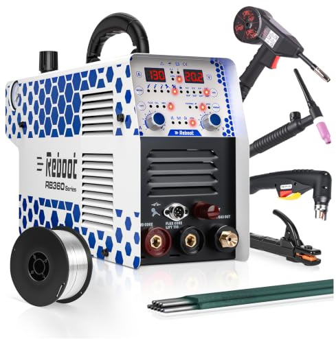 Reboot Welder Plasma Cutter Combo, 7-in-1 Multi-Process, 120/240V | 30A Non-HF Plasma 16mm max + MMA 130A. Gas MIG, flux core, TIG, spot, aluminium. Includes spool gun & TIG torch