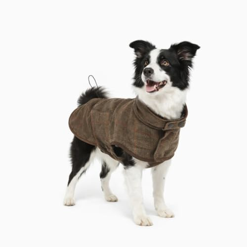Bloom Hundemantel Tartan 55 cm – Warmer Hundemantel mit Karomuster, weiches Innenfutter, verstellbar, Wintermantel für mittlere bis große Hunde, atmungsaktiv & bequem