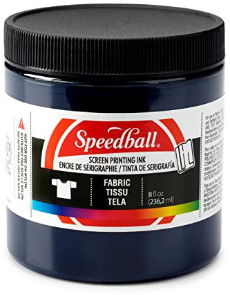 Speedball Fabric Screen Printing Ink, 8-Ounce, Blue Denim for T-Shirt and Silkscreen Printmaking