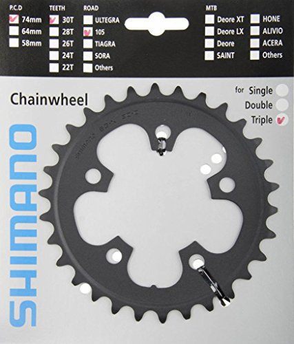 Shimano Unisex – Erwachsene 105 Kettenblatt, Schwarz, 30 zähne