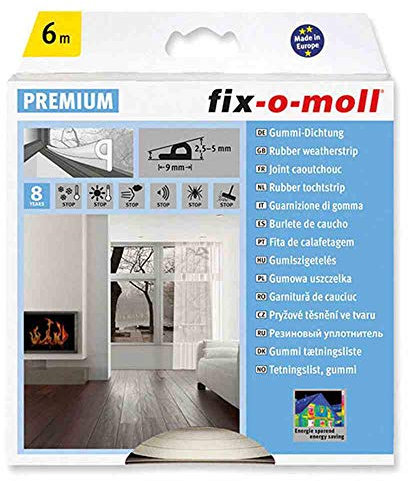 fix-o-moll 3565254 Dichtung, Weiß, 6 m