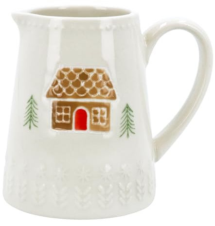 Gisela Graham Gingerbread House Design Stoneware Christmas Jug