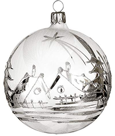 Jingle Bells Lauscha Christbaumschmuck Kugel 10cm Winterzauber - Glas - Weihnachten