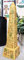 Ebros Ägyptischer Tempel der Ra Wüstenobelisk mit Hieroglyphen, Statue, 20,3 cm hoch, antikes Ägypten-Sehenszeichen, Obelisken, Säulenturm, Sandsteinbraun