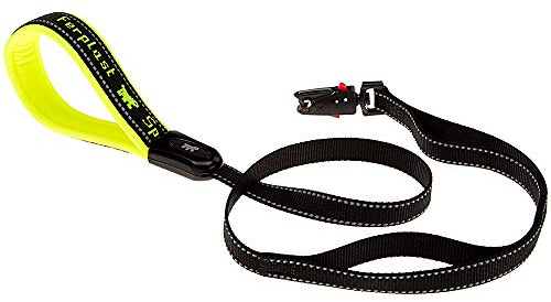 Ferplast SPORTDOG G Dog Lead - MATIC Automatic Closure Technology - Reflective & Anti-Abrasion - Second Handle - Soft Padding - Italian Design - 120 x 2.5 cm, Yellow