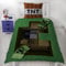 Minecraft Bettwäsche 135x200 Set mit Kissenbezug 80x80 cm für Jungen · Weiche und atmungsaktive Kinderbettwäsche aus 100% Baumwolle · Trocknergeeignet · Grünes 3D Motiv mit Creeper Blöcken