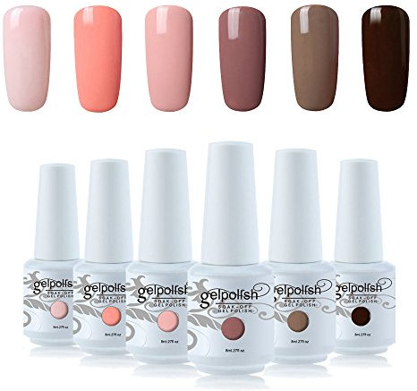 Vishine 6Pcs Soak Off LED UV Gel Nail Polish Varnish Nail Art Starter Kit Beauty Manicure Collection Set C012
