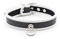 Boowhol Halsband O-Ringe Fesseln Erotik Halsbänder Leder Sex-Spielzeug - BDSM Bondage (Schwarz-Weiss)
