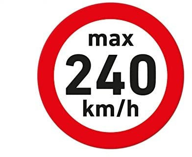Geschwindigkeitsaufkleber Winterreifen 240 km/h Aufkleber Sticker (100 Stück, weiß)
