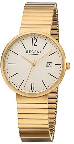 REGENT Herren-Uhren Analog Quarz One Size Gold 32018691