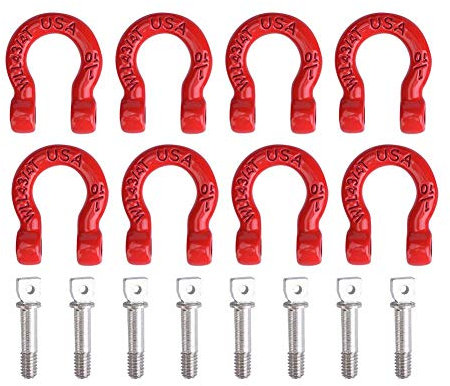 Fibbia per Rimorchio Auto RC, 8 Pezzi Ganci per Rimorchio RC Grillo di Trazione in Metallo Parti di Accessori per Auto Cingolate Rampicanti RC