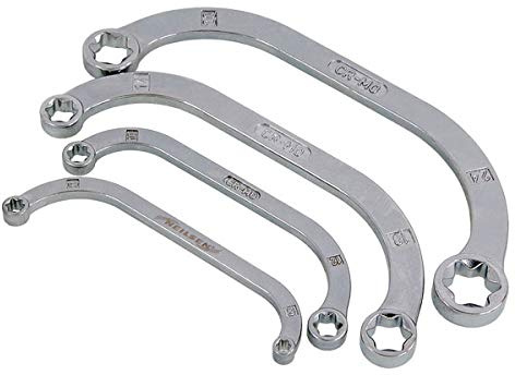 Neilsen 4pc E-Star Spanner Set Dual Sizes E6-E24 Half Moon Shape Wrench Set