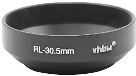 vhbw Gegenlichtblende kompatibel mit Rollei 35SE HFT 40mm f/2.8 Sonnar Camera ++ 30,5mm Objektiv Schwarz, Metall, Rund
