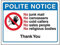 V Safety Polite Notice: No Junk Mail Sign - 200mm x 150mm - Self Adhesive Vinyl