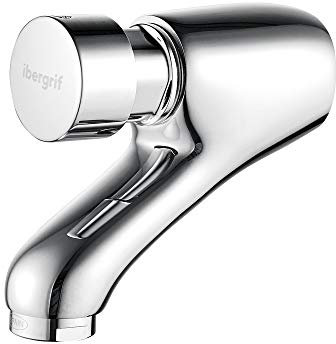 Ibergrif - Timing Basin Mixer, Wall Bathroom tap, Chrome