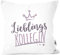 MoonWorks® Kissenbezug Kissenhülle Schriftzug Lieblings Kollegin/Nachbarin mit Kronemotiv Geschenk Lieblingsperson Kollegin weiß Unisize
