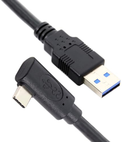 JSER Xiwai Câble de données USB 3.1 type C coudé vers USB 3.0 standard pour Camera Link VR 5,0 m (5.0M)