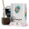 Hairyworm Personalised 11oz Mug with Multicolour Lion Design, Belgian Milk Chocolate & Marshmallow Gift Set, Lion Mug